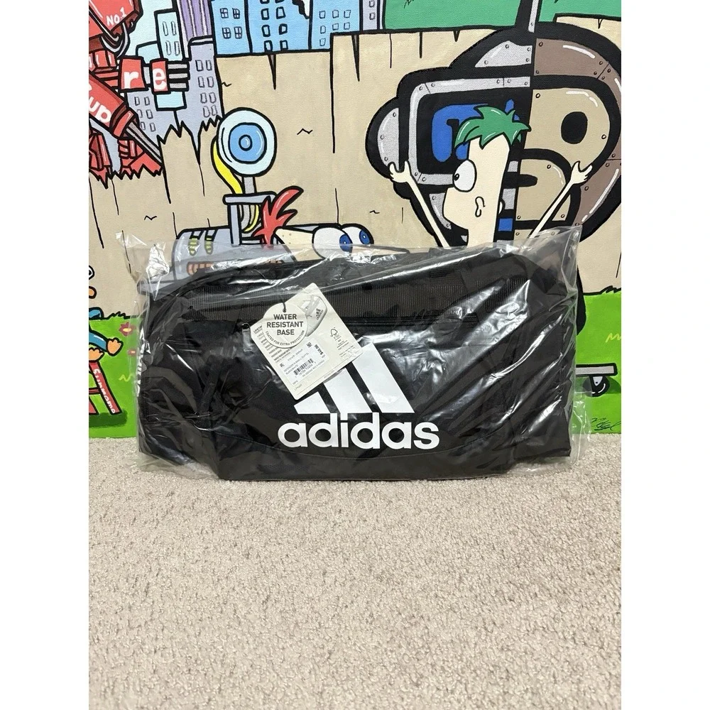 Adidas Defender IV Small Gym Training Duffel Bag Padded Carry Handles Black NWT